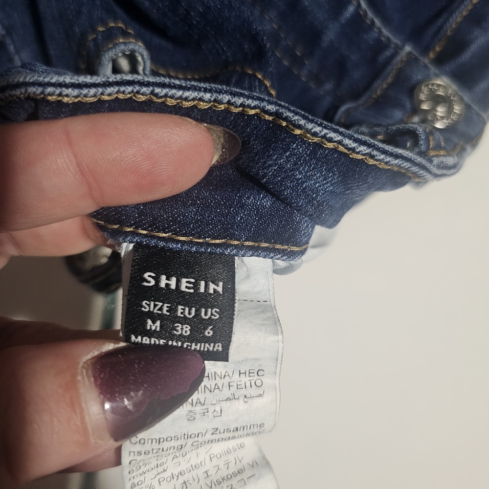 SHEIN Ripped Dark Blue Skinny Jeans - Picture 5 of 5